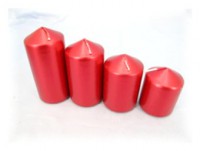 ADVENTNÍ POSTUPKA ČERVENÁ METALICKÁ 4KS