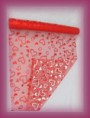 ORGANZA SRDÍČKA ČERVENÁ 36CM / 5M